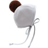 Lewis Pom Bonnet Cotton-Lined, Grey - Hats - 1 - thumbnail
