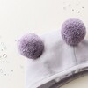 Taro Double Pom Bonnet Cotton-Lined, Purple - Hats - 2