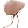 Brimmed Wren Linen Bonnet Cotton-Lined, Rosy Brown - Hats - 1 - thumbnail