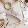 Just Beige Linen Bonnet Cotton-Lined, Beige - Hats - 2