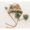 Camel Double Pom Bonnet Cotton-Lined, Tan - Hats - 2