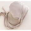 Just Beige Linen Bonnet Cotton-Lined, Beige - Hats - 3
