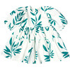 Maribelle 3/4 Puff Sleeve Dress, Jungle Leaf - Dresses - 1 - thumbnail