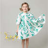 Maribelle 3/4 Puff Sleeve Dress, Jungle Leaf - Dresses - 2