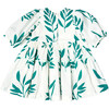 Maribelle 3/4 Puff Sleeve Dress, Jungle Leaf - Dresses - 6