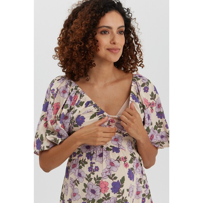 Women's Gracie Flowy Sleeve Dress With Bow, Flora - Dresses - 2
