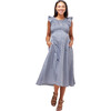 Women's Harper Smocked During And After Dress, Navy Gingham - Dresses - 1 - thumbnail
