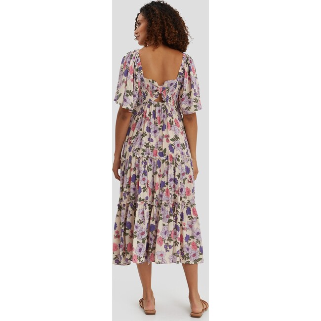 Women's Gracie Flowy Sleeve Dress With Bow, Flora - Dresses - 3