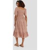 Women's Raquel Smocked Bodice Dress, Ditsy Print - Dresses - 3 - thumbnail