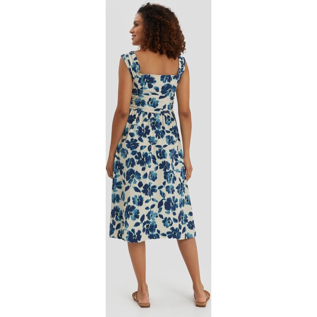 Women's Cheri Flutter Sleeve Dress, Ikat Floral - Dresses - 3