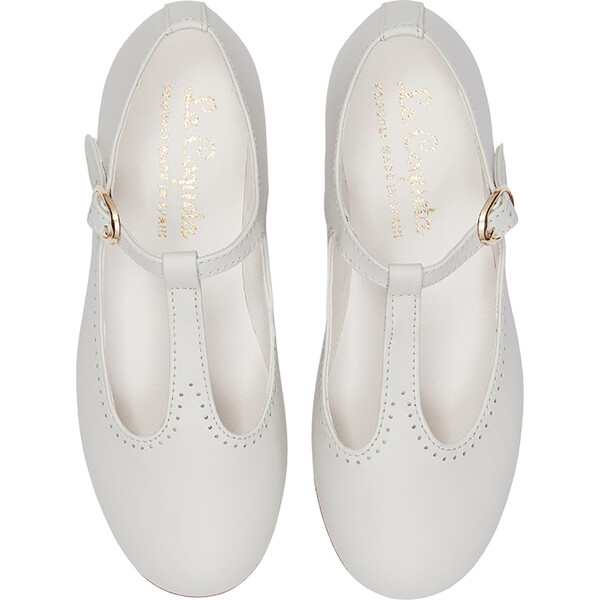 La Coqueta Infant Silver Shoes T-Bar Shoes, Ivory La Coqueta Shoes