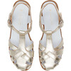 Sofia Plaited Closed Toe Sandal, Gold - Sandals - 1 - thumbnail