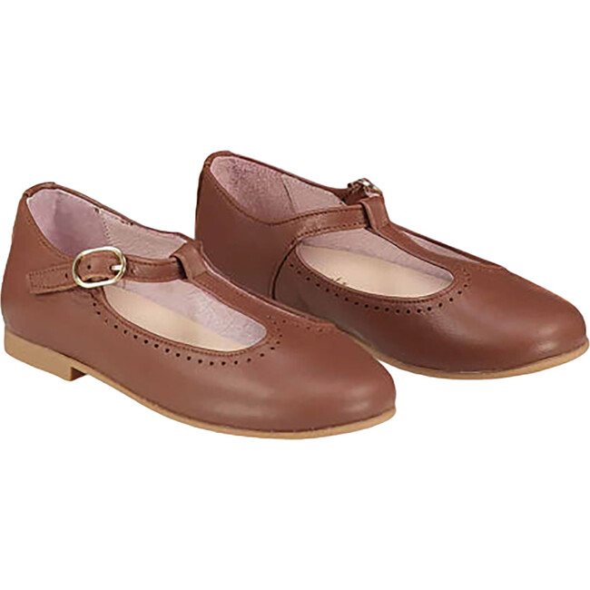 T-Bar Shoes, Dark Tan - Dress Shoes - 3