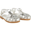 Sofia Sandal With Ankle Buckle, Metallic Silver - Sandals - 3