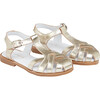 Sofia Plaited Closed Toe Sandal, Gold - Sandals - 3