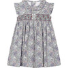 Beatrice A-Line Hand-Smocked Dress, Purple - Dresses - 1 - thumbnail