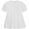 Dora Short Puff Sleeve Dress, Ivory - Dresses - 1 - thumbnail