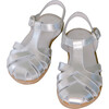 Sofia Sandal With Ankle Buckle, Metallic Silver - Sandals - 5