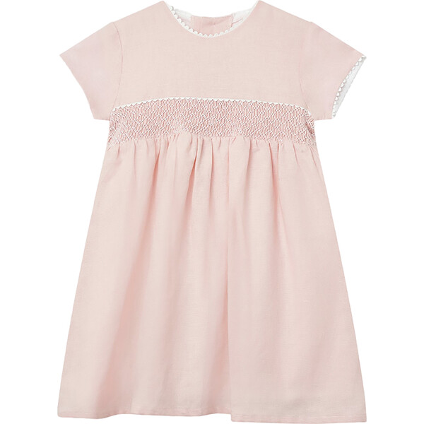 Ava Short Sleeve Smock Dress, Pink - La Coqueta Dresses | Maisonette