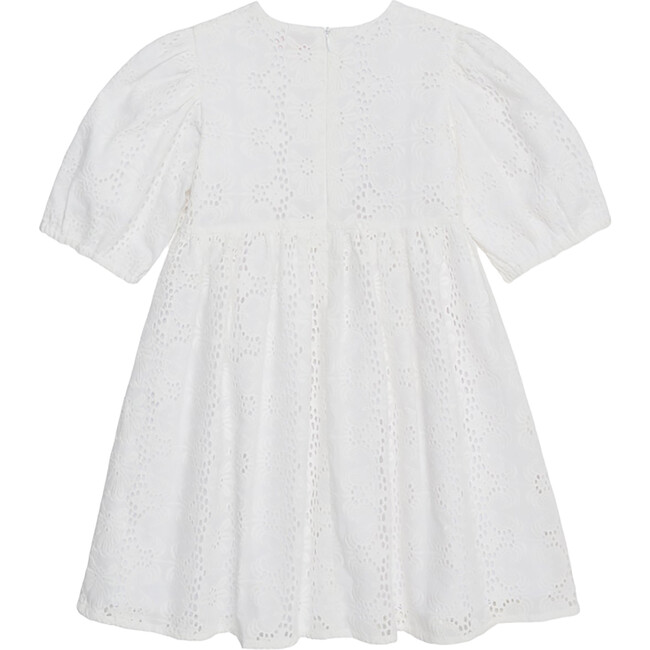 Dora Short Puff Sleeve Dress, Ivory - Dresses - 3
