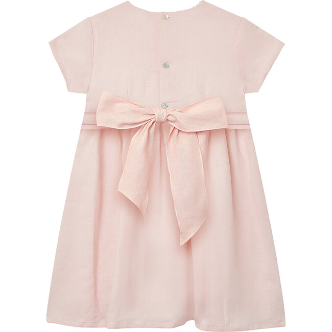 Ava Short Sleeve Smock Dress, Pink - Dresses - 3
