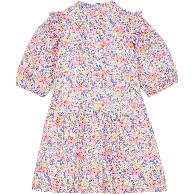 Isla Puff Sleeve Dress, Multi Floral - Dresses - 3