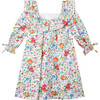 Cuadras Puff Sleeve Dress, Orange Floral - Dresses - 3