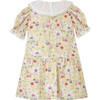 Izara Short Puff Sleeve Dress, Yellow Floral - Dresses - 3