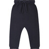 Fino Cotton Knit Trousers, Navy - Pants - 1 - thumbnail