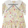 Izara Short Puff Sleeve Dress, Yellow Floral - Dresses - 4