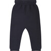 Fino Cotton Knit Trousers, Navy - Pants - 3