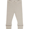 Elija Ankle Cuff Legging, Latte Stripe - Leggings - 1 - thumbnail