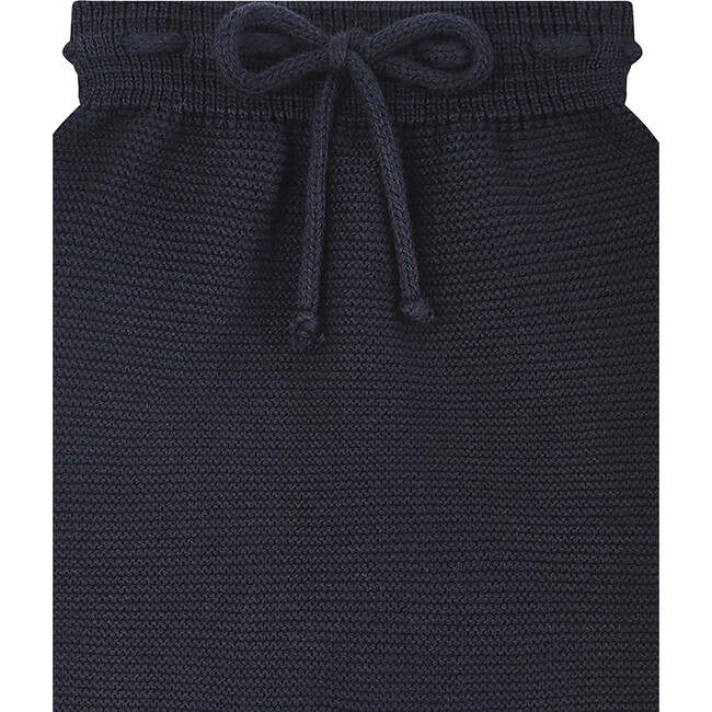 Fino Cotton Knit Trousers, Navy - Pants - 4