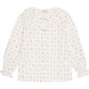 Lorna Long Blouson Sleeve Shirt, Pink Floral - Shirts - 1 - thumbnail
