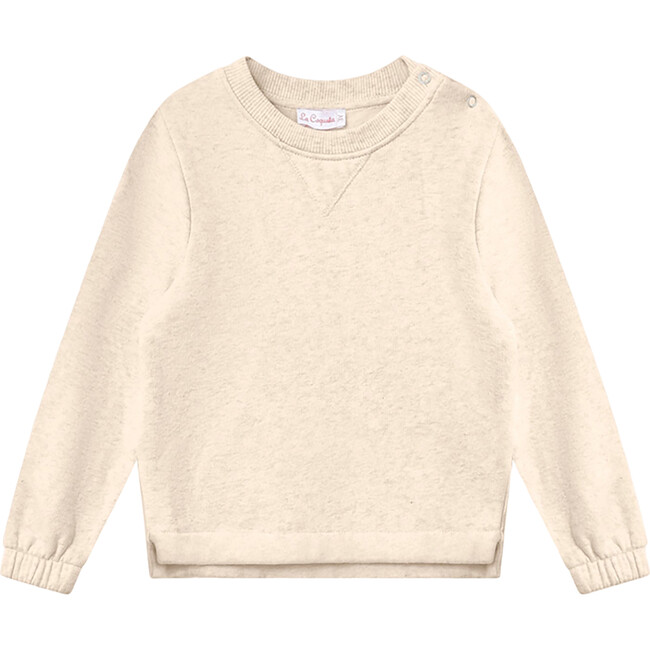 Allyson Jersey Sweatshirt, Oatmeal Melange - Sweatshirts - 1