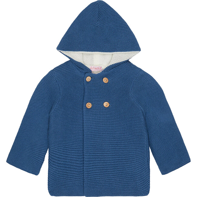 Desi Cotton Knitted Jacket, Blue