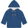 Desi Cotton Knitted Jacket, Blue - Coats - 1 - thumbnail