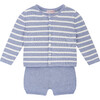 Laica Two-Piece Cotton Set, Blue - Rompers - 1 - thumbnail