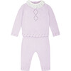 Belita Long Sleeve Cotton Set, Mauve - Bodysuits - 1 - thumbnail