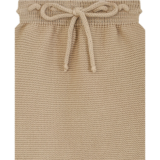 Fino Cotton Knit Trousers, Camel - Pants - 4