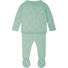 Fabien Round Neck Cotton Set, Sage - Bodysuits - 1 - thumbnail