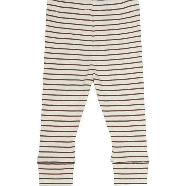 Elija Ankle Cuff Legging, Latte Stripe - Leggings - 3