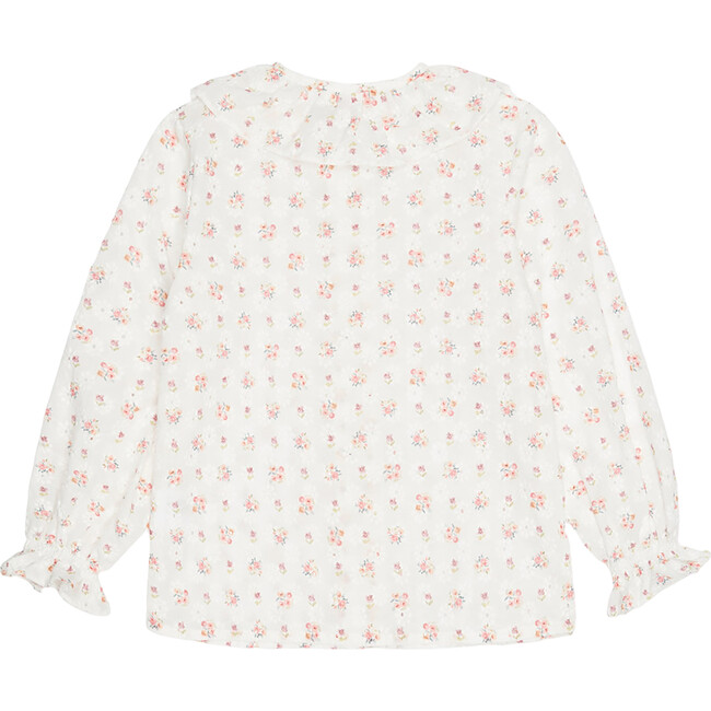 Lorna Long Blouson Sleeve Shirt, Pink Floral - Shirts - 3