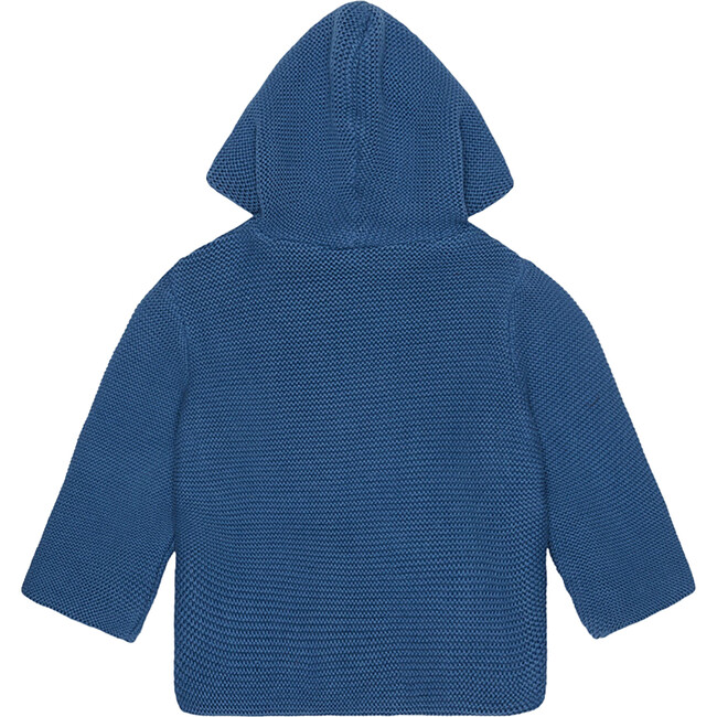 Desi Cotton Knitted Jacket, Blue - Coats - 3