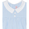 Chiara Peter Pan Collar Shirt, Blue Stripe - Shirts - 4