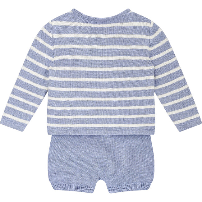 Laica Two-Piece Cotton Set, Blue - Rompers - 3