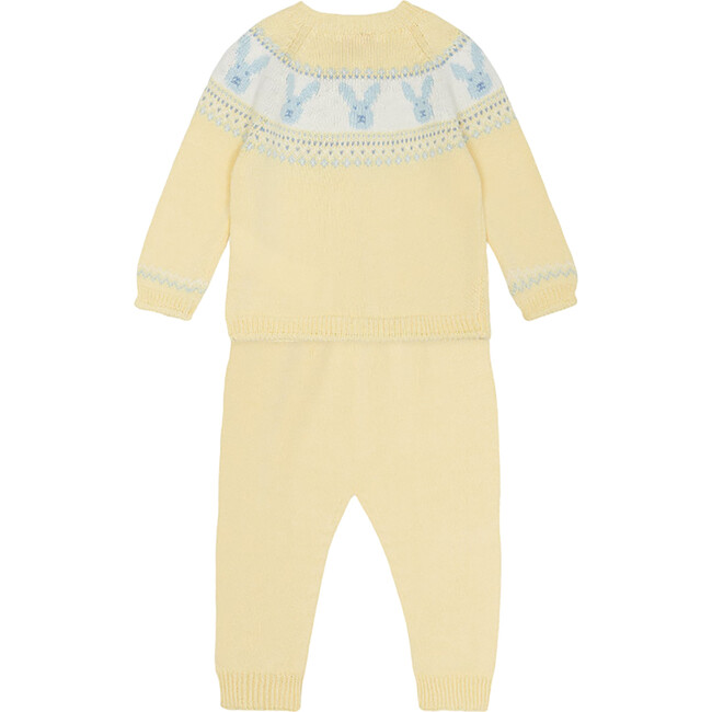 Calli Long Sleeve Cotton Set, Vanilla - Bodysuits - 3