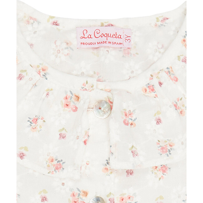 Lorna Long Blouson Sleeve Shirt, Pink Floral - Shirts - 4