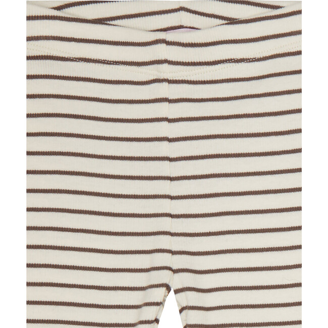 Elija Ankle Cuff Legging, Latte Stripe - Leggings - 4