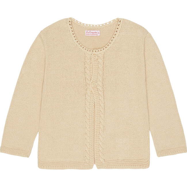 Arcona Long Sleeve Cardigan, Camel - Cardigans - 1